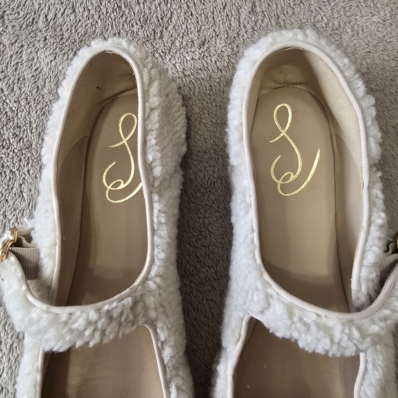 Sam Edelman Michaela Mary Jane Sherpa Flats Nature Mist Size 9 - Picture 7 of 12